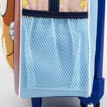 Schulrucksack 3D mit Rädern Bluey Rosa