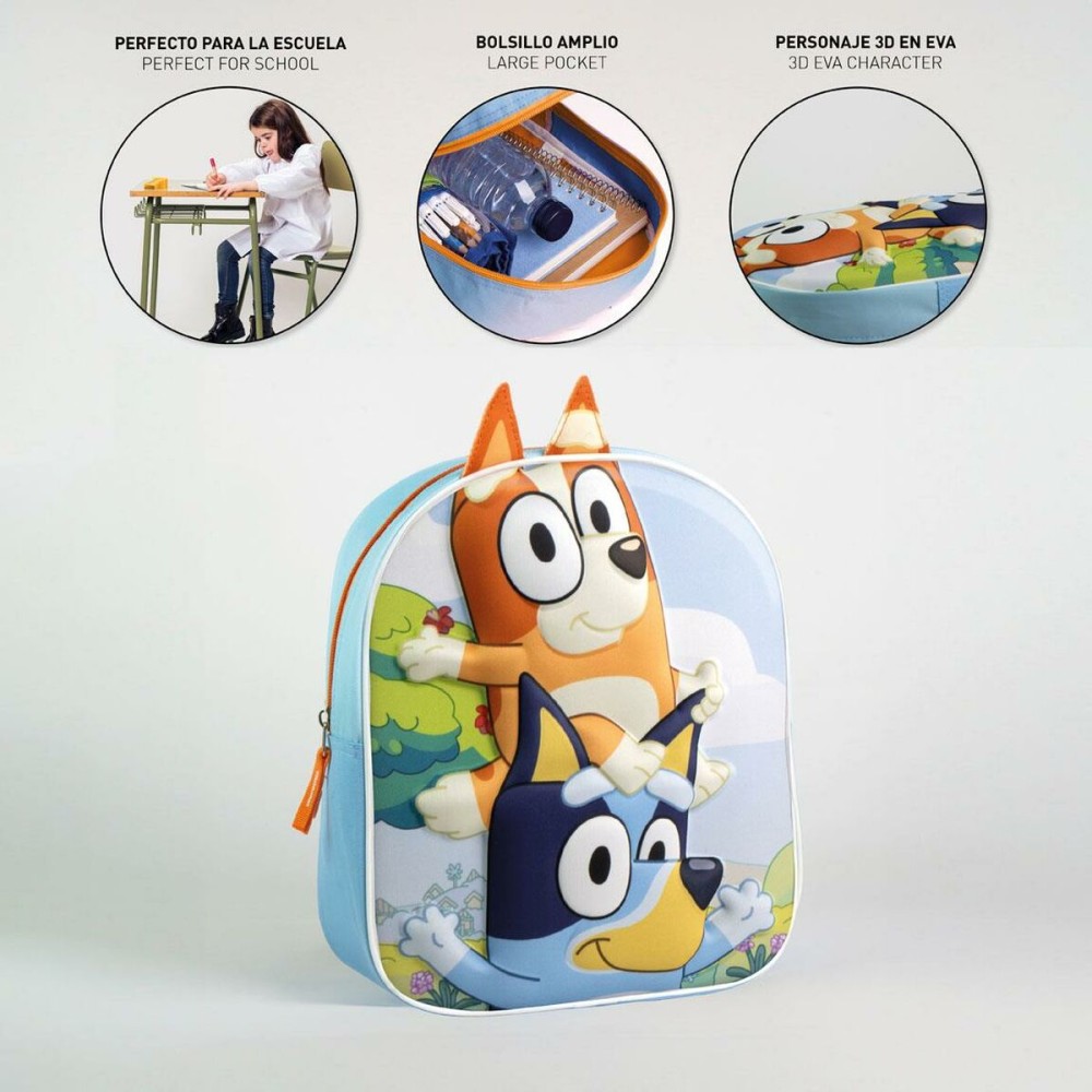 Schulrucksack Bluey Blau 22 x 27 x 10 cm