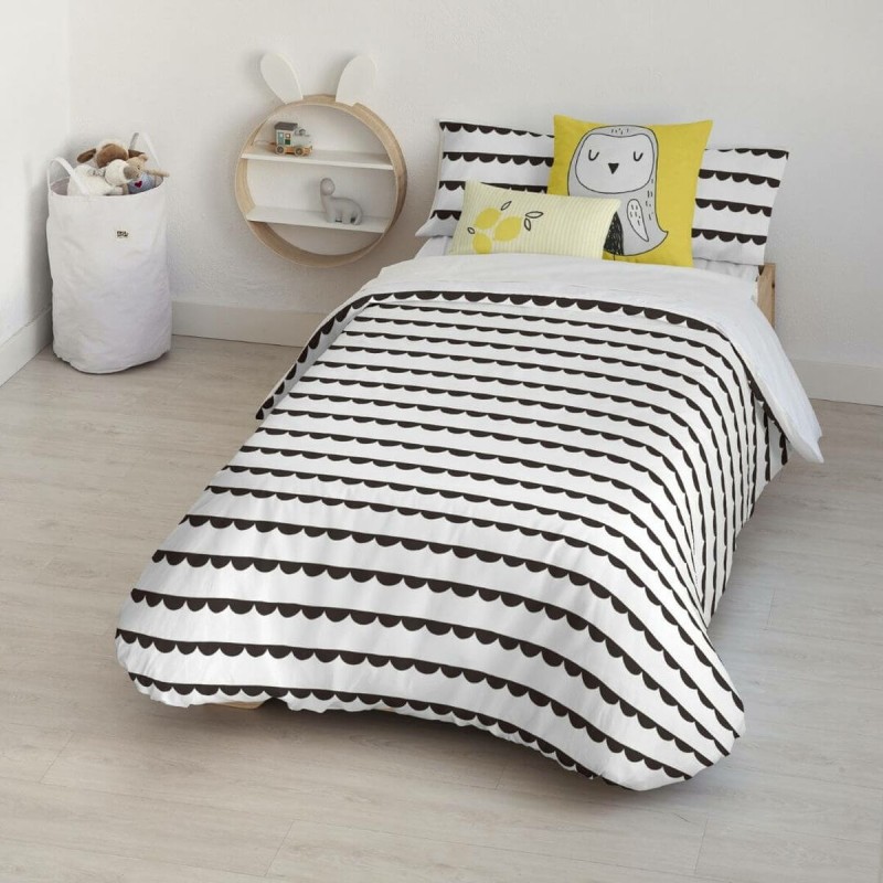 Housse de Couette Kids&Cotton Guildo Noir 155 x 220 cm