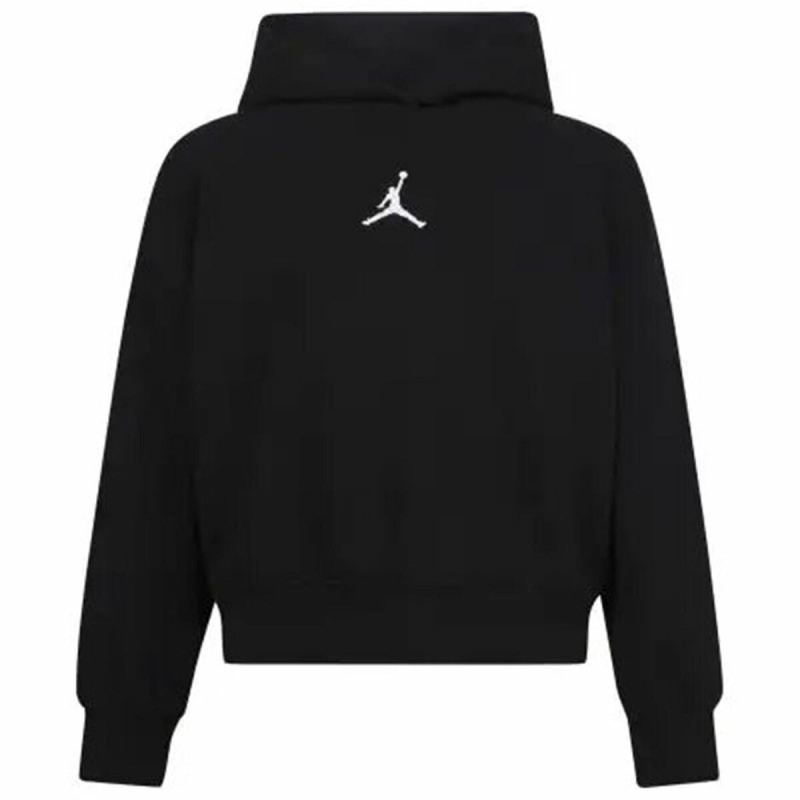 Sweat-shirt à capuche fille Jordan Icon Play Blanc Noir