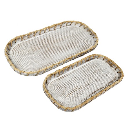 Set of trays Romimex Natural Wood 2 Pieces