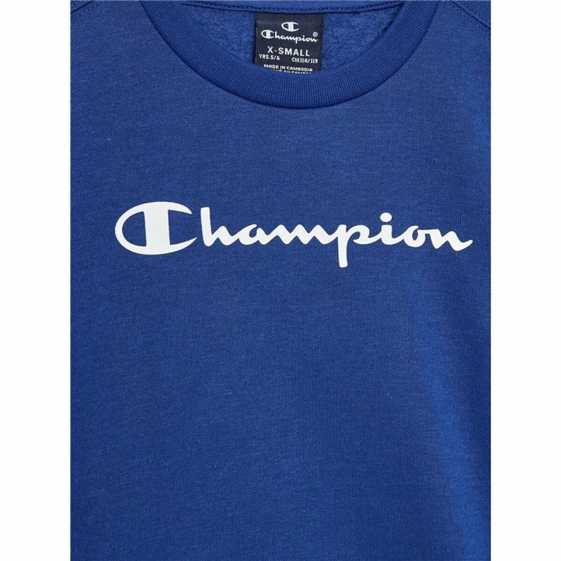 Children’s Hoodie Champion Crewneck Blue White