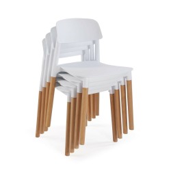 Chair Versa White 45 x 76 x 42 cm (4 Units)