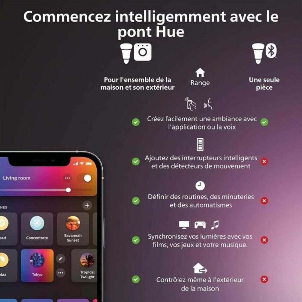 Prise Intelligente Philips 220-240 V (3 Unités)
