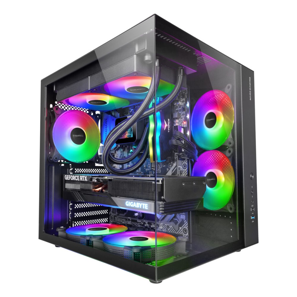 ATX Semi-Tower Gehäuse Mars Gaming MCVONE Schwarz