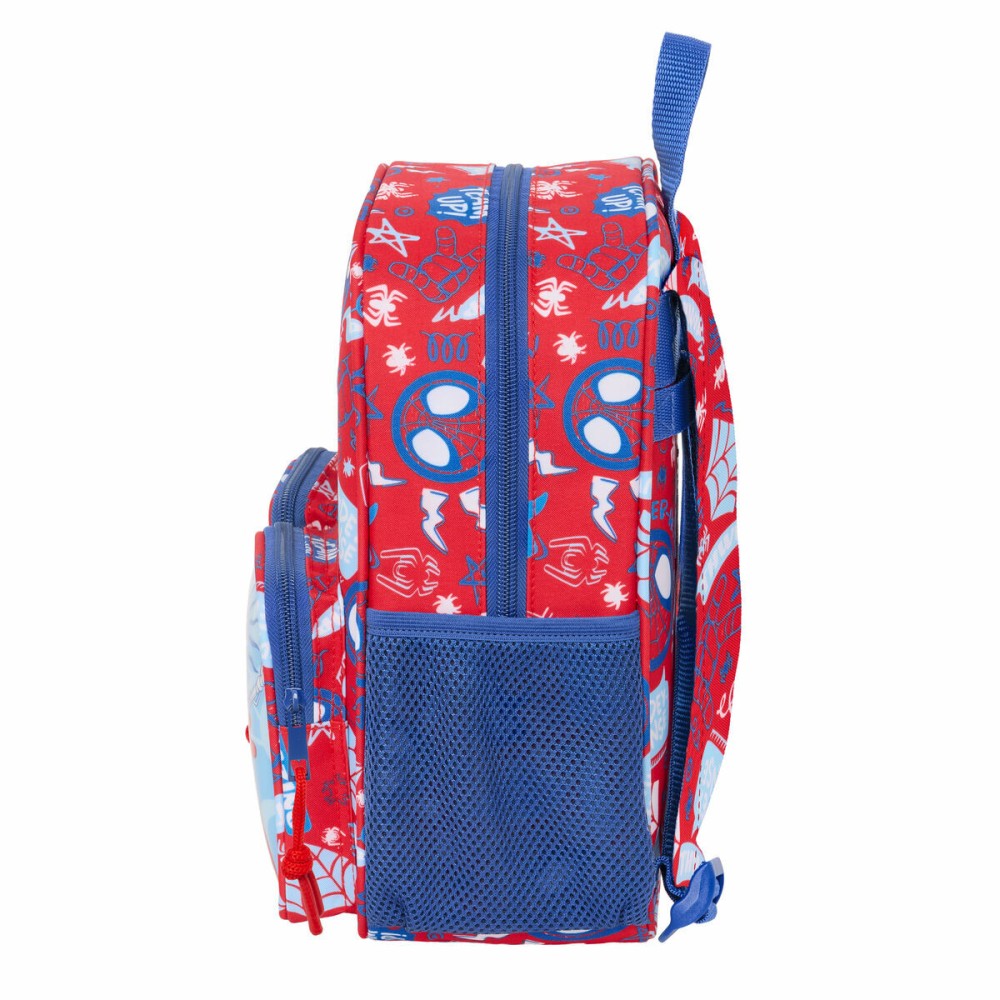 Schulrucksack Spider-Man Rescue Blau Rot 22 x 27 x 10 cm