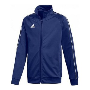 Sportjacke für Kinder Adidas CORE18 PES JKTY CV3577 Marineblau Polyester (10 Jahre)