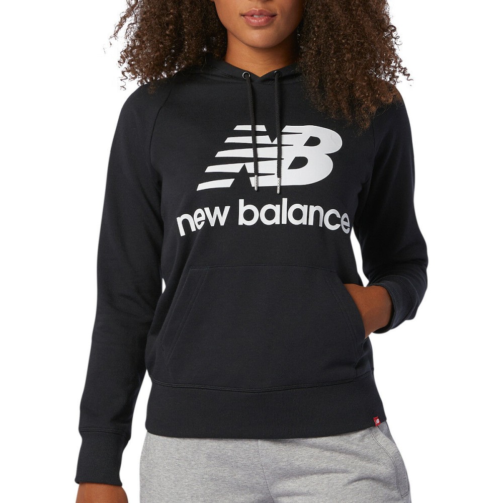 Damen Sweater mit Kapuze New Balance WT03550 Schwarz
