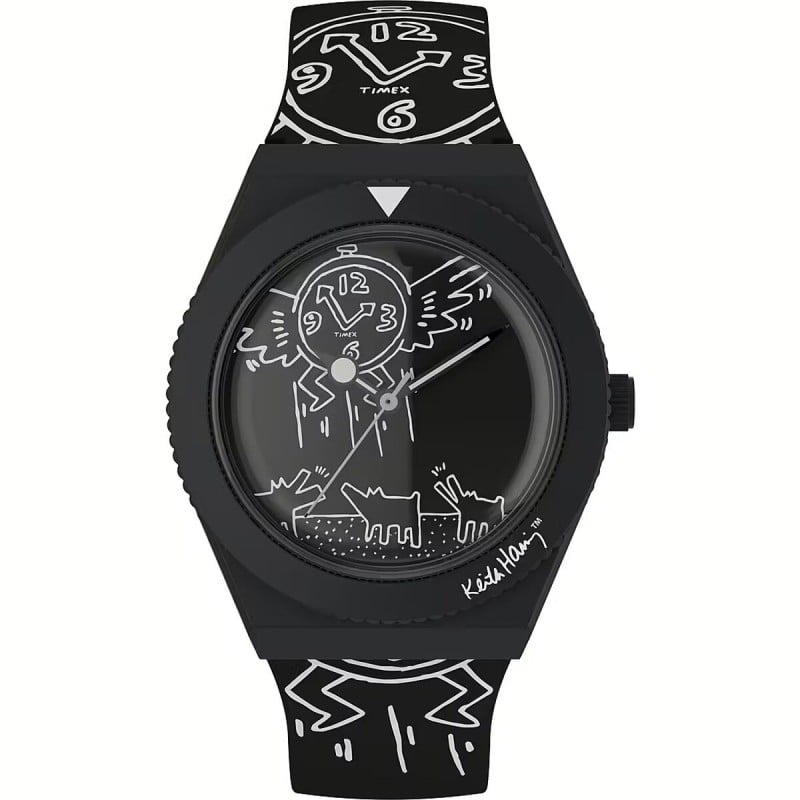 Herrenuhr Timex Q X KEITH HARING SPECIAL EDT. Schwarz (Ø 38 mm)