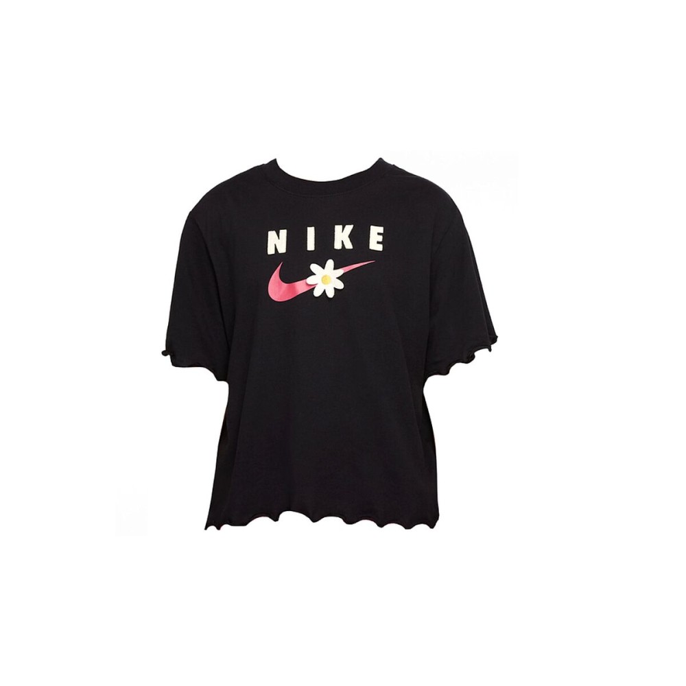 Child's Short Sleeve T-Shirt TEE ENERGY BOXY FRILLY Nike DO1351 Black