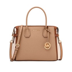 Damen Handtasche Michael Kors MERCER CAMEL MULTI Braun 30 x 23 x 10 cm