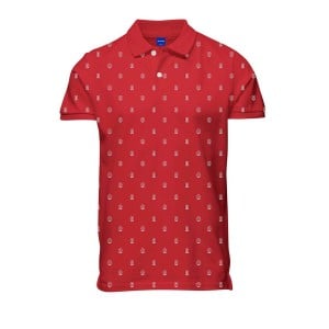 Herren Kurzarm-Poloshirt JORCOLLECT Jack & Jones SS FST 12232663 Rot