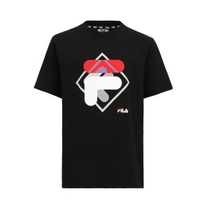 Child's Short Sleeve T-Shirt Fila FAT0340 80010 Black
