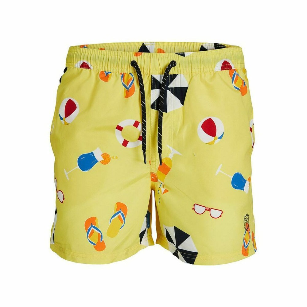 Men’s Bathing Costume Jack & Jones BIG PRINTS 12227754 Yellow