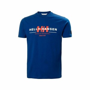 Men’s Short Sleeve T-Shirt NORD GRAPHIC Helly Hansen 53763 607 Blue Pink