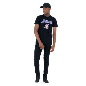 T-shirt à manches courtes homme New Era NOS NBA LOSLAK 60416756 Noir
