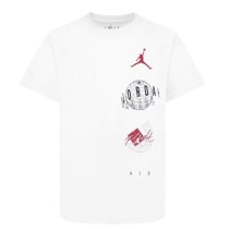 Child's Short Sleeve T-Shirt Nike JDB AIR GLOBE JORDAN SS TEE 95D121 001 White