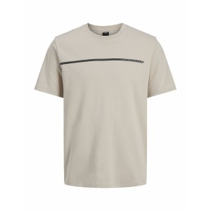 Herren Kurzarm-T-Shirt Jack & Jones JCOFUSION FULL BRANDING 12273120 Grau