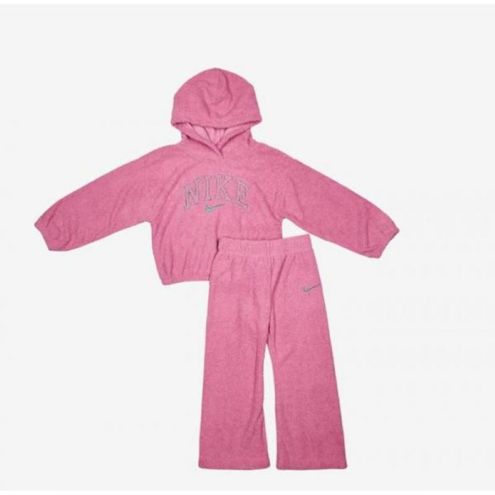 Children's Sports Outfit Nike NKG SWOOSH SPIRIT TEDDY SET Pink