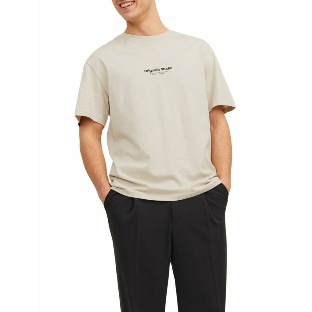 Herren Kurzarm-T-Shirt Jack & Jones JORVESTERBRO TEE SS 12240121 Beige