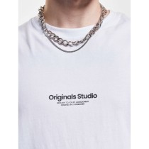 Herren Kurzarm-T-Shirt Jack & Jones JORVESTERBRO TEE SS 12240121 Weiß