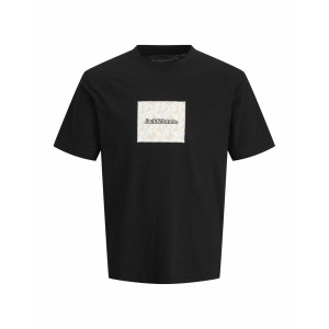Men’s Short Sleeve T-Shirt Jack & Jones JORSPLIT AOP BRANDING TEE 12272993 Black