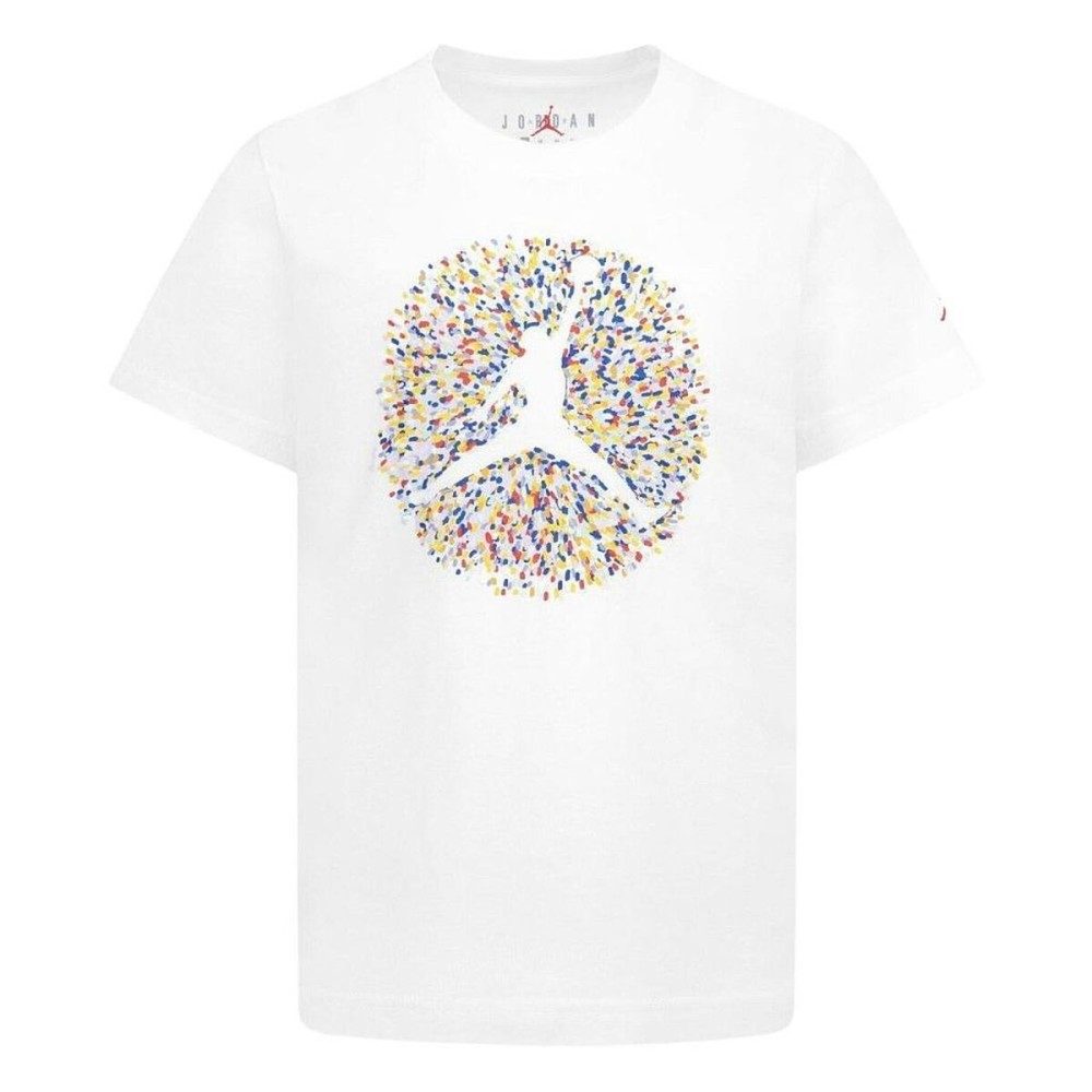 Child's Short Sleeve T-Shirt Nike JDB POOLSIDE JUMPMAN SS TEE 95D122 001 White