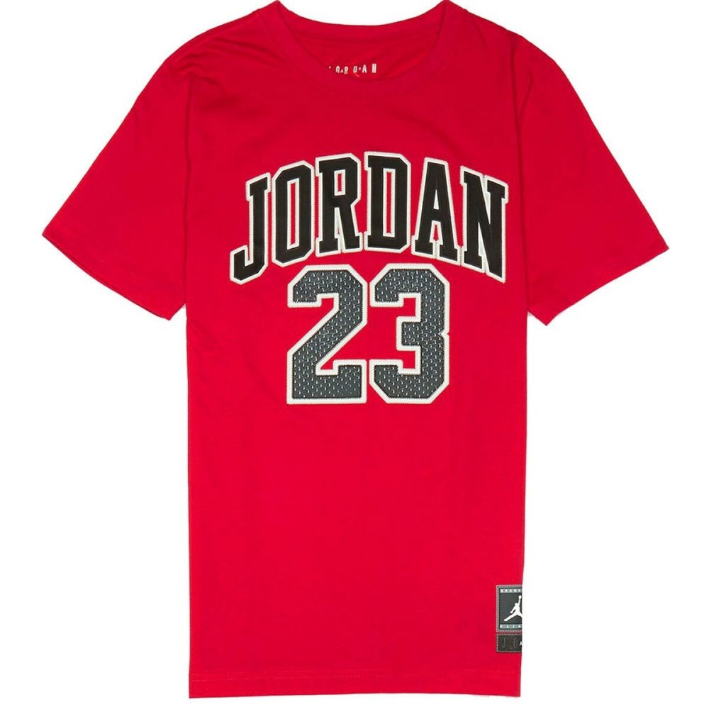 Child's Short Sleeve T-Shirt Nike JDB PRACTICE FLIGHT 95A088 R78 Red