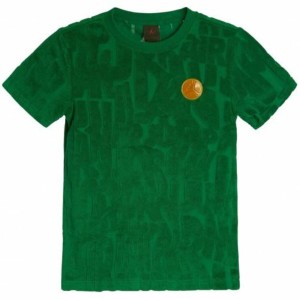 Child's Short Sleeve T-Shirt Jordan JDB FUEL UP COOL DOWN DROPS SS 95D151 E1P Green