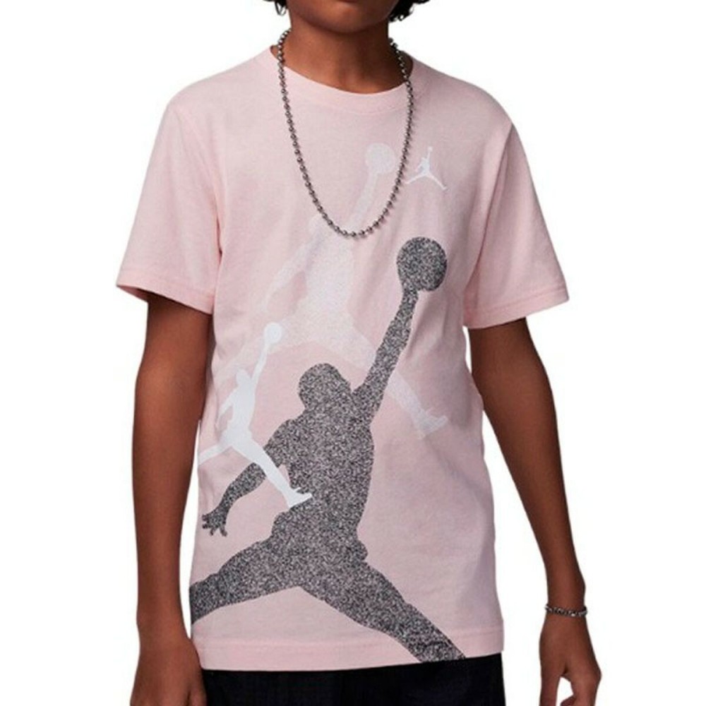 Kurzarm-T-Shirt für Kinder Jordan JDB GRADIENT STACKED JM SS TEE 95D119 AHC Rosa