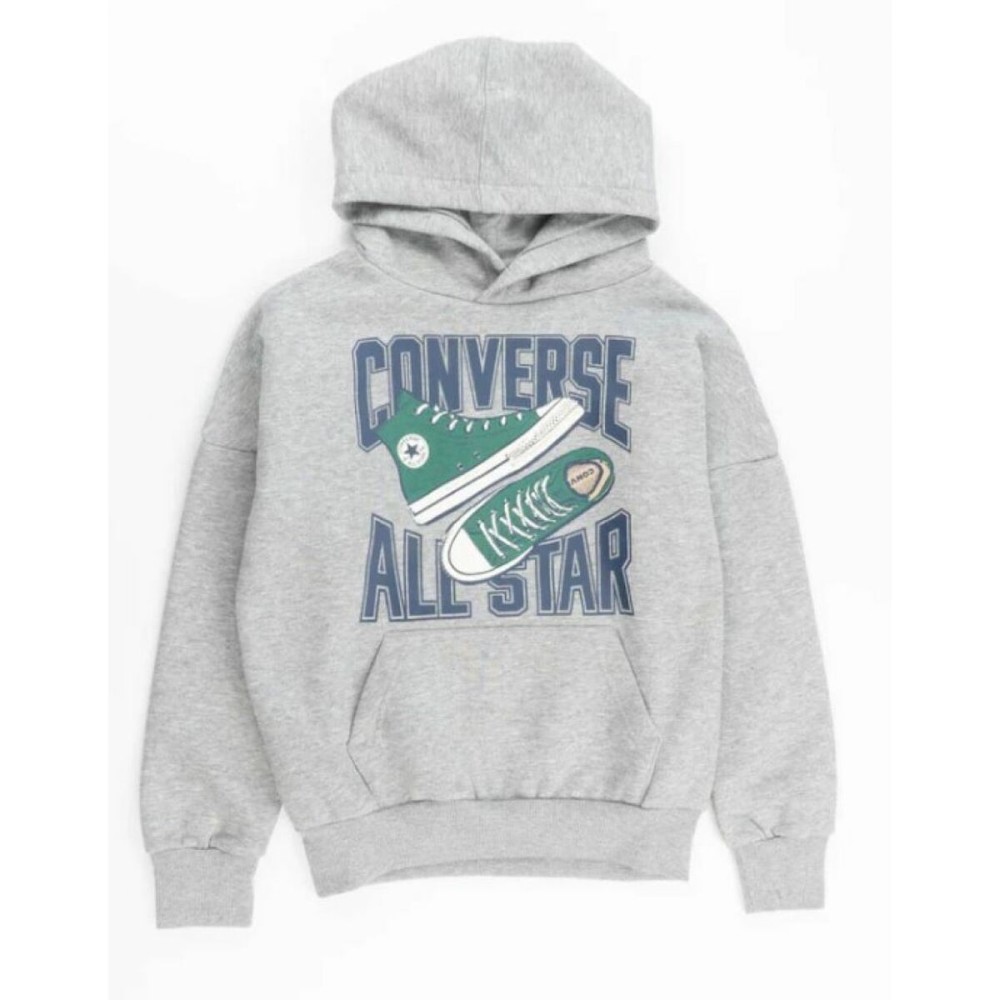 Sweat à capuche enfant Converse CNVB ALL STAR SNEAKER GFX HOOD 9CG903 042 Gris