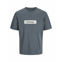 Men’s Short Sleeve T-Shirt Jack & Jones JORSPLIT AOP BRANDING TEE 12272993 Grey