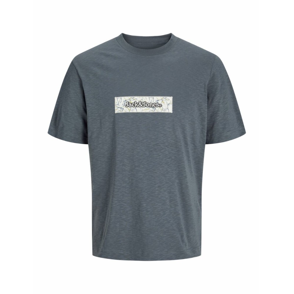 Men’s Short Sleeve T-Shirt Jack & Jones JORSPLIT AOP BRANDING TEE 12272993 Grey