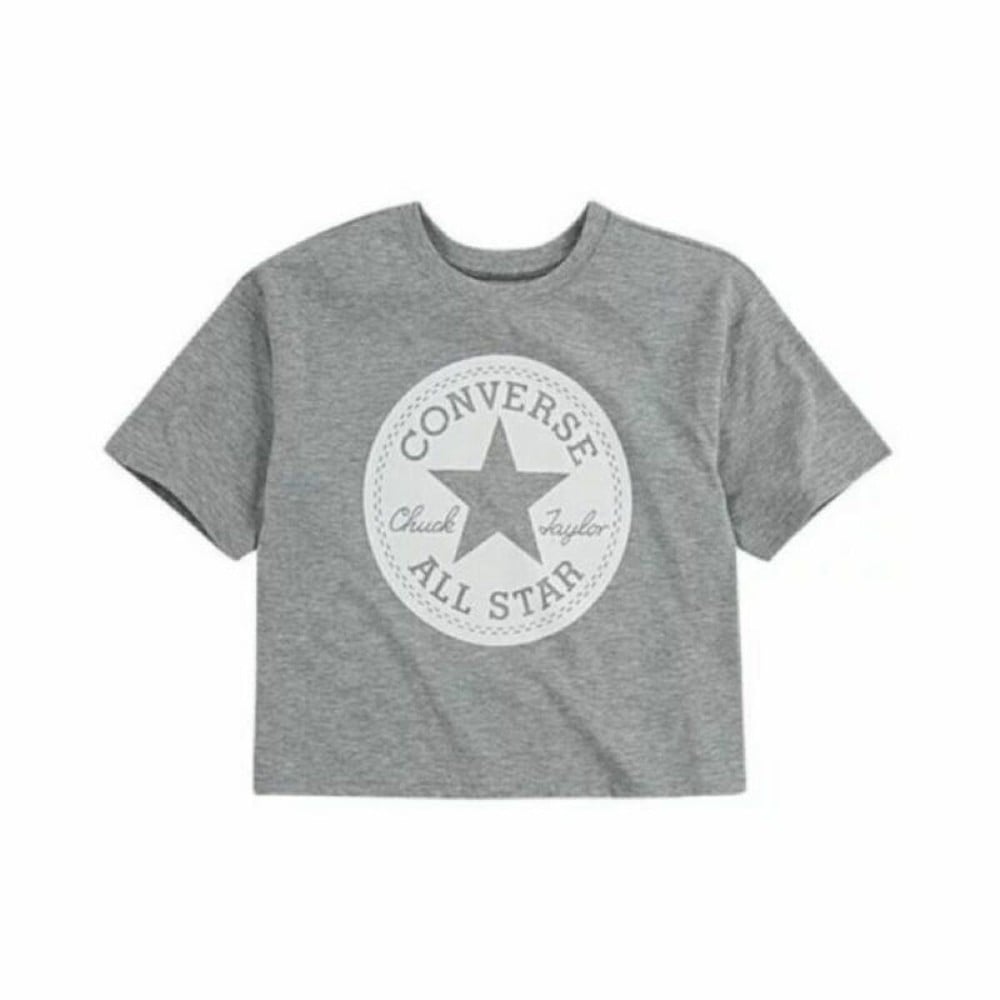 Child's Short Sleeve T-Shirt Converse SIG CHUCK PATCH BOXY TEE Grey