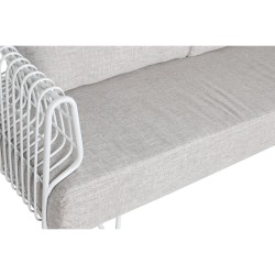 Canapé Home ESPRIT Blanc Beige Métal 180 x 66 x 66 cm