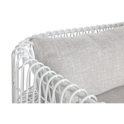 Sofa Home ESPRIT White Beige Metal 180 x 66 x 66 cm