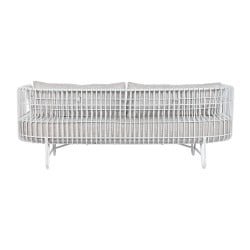 Sofa Home ESPRIT Weiß Beige Metall 180 x 66 x 66 cm