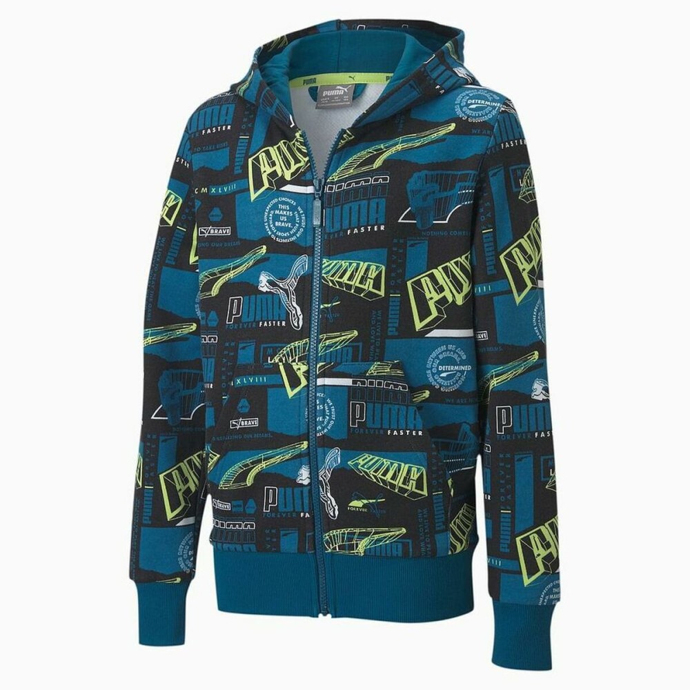 Jungen Sweater mit Kapuze Puma FULL-ZIP 583197 Blau