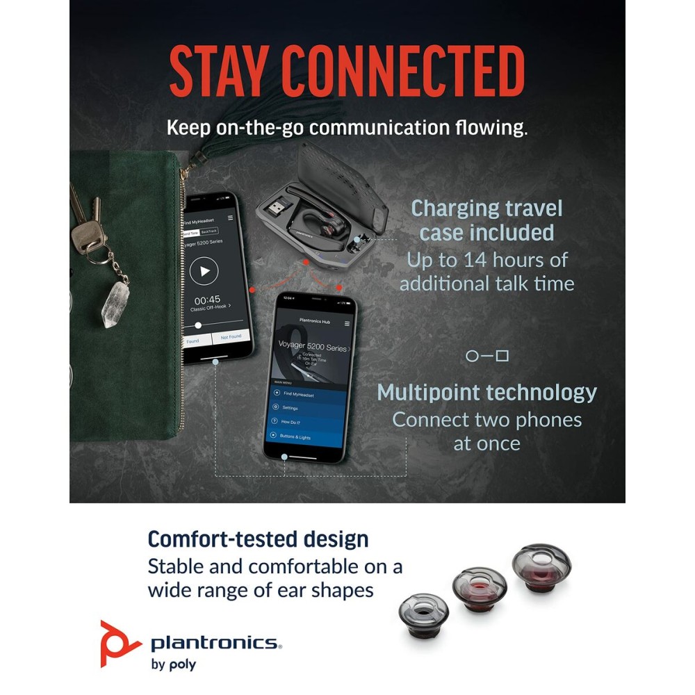 Kopfhörer Plantronics Voyager 5200 Schwarz