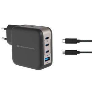 Wandladegerät Conceptronic 120550903101 Schwarz 100 W