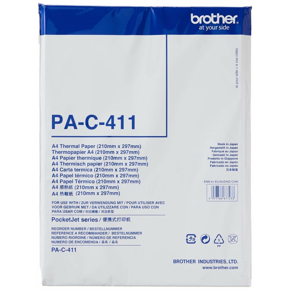 Papier Thermique Blanc A4 Brother PAC411 A4
