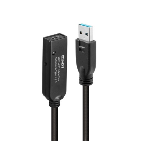 USB-Kabel LINDY 43376 Schwarz 10 m (1 Stück)