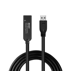 Câble USB LINDY 43376 Noir 10 m (1 Unité)