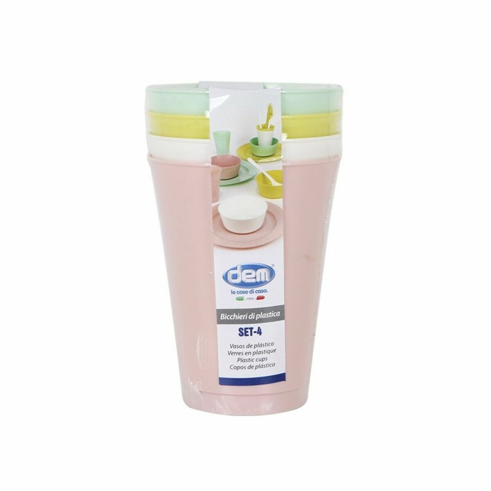 Set de Verres Dem Multicouleur polypropylène 4 Pièces 230 ml (24 Unités)