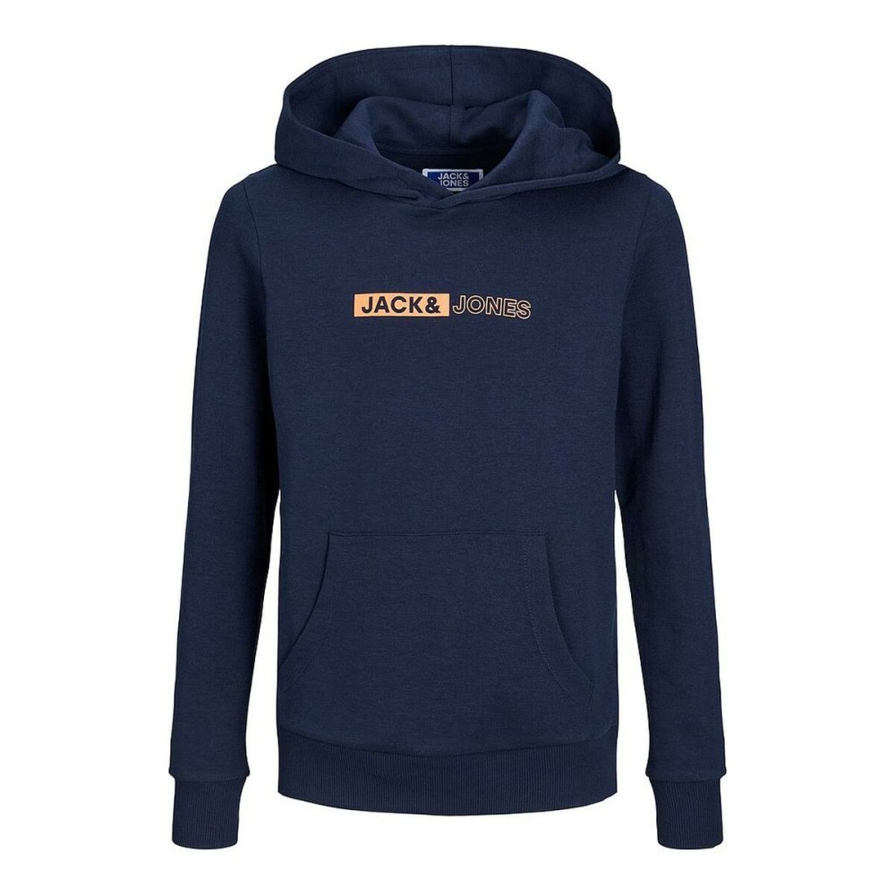 Kinder-Sweatshirt Jack & Jones JJNEO HOOD JNR 12225210 Marineblau