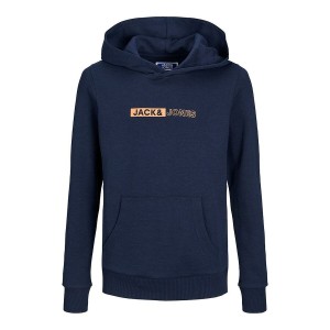 Kinder-Sweatshirt Jack & Jones JJNEO HOOD JNR 12225210 Marineblau