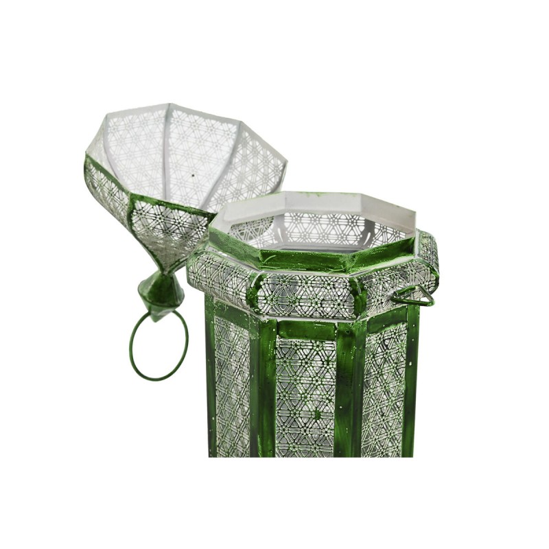 Lanternes Home ESPRIT Vert Métal Oriental 23 x 23 x 57 cm (2 Pièces)