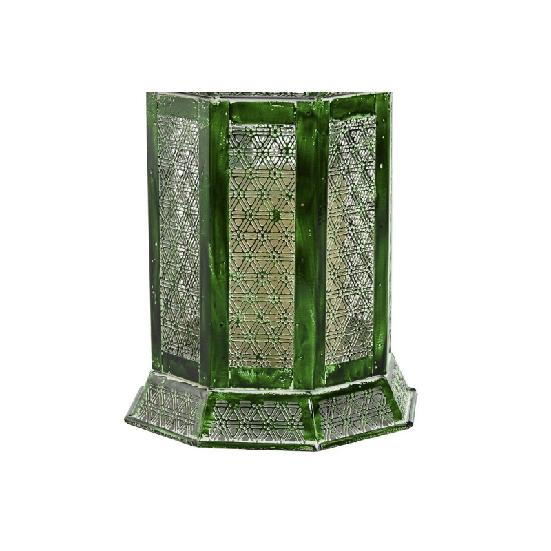 Lanternes Home ESPRIT Vert Métal Oriental 23 x 23 x 57 cm (2 Pièces)