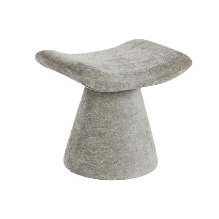 Footrest Home ESPRIT Grey Polyester MDF Wood Modern 52 x 40 x 48,5 cm