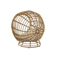 Haustierbettchen Home ESPRIT Weiß natürlich Synthetischer Rattan 60 x 58 x 58 cm